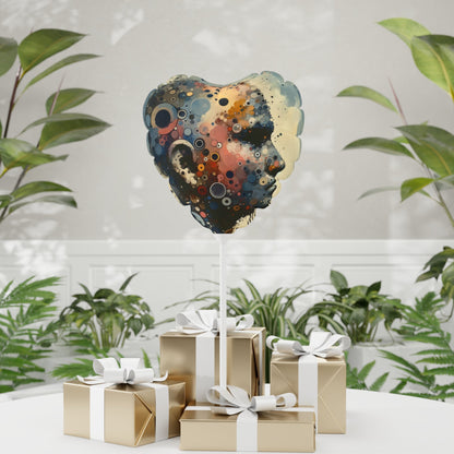 Reflective Tachism Contemplation Balloon (Round and Heart-shaped), 11" - ATUH.ART