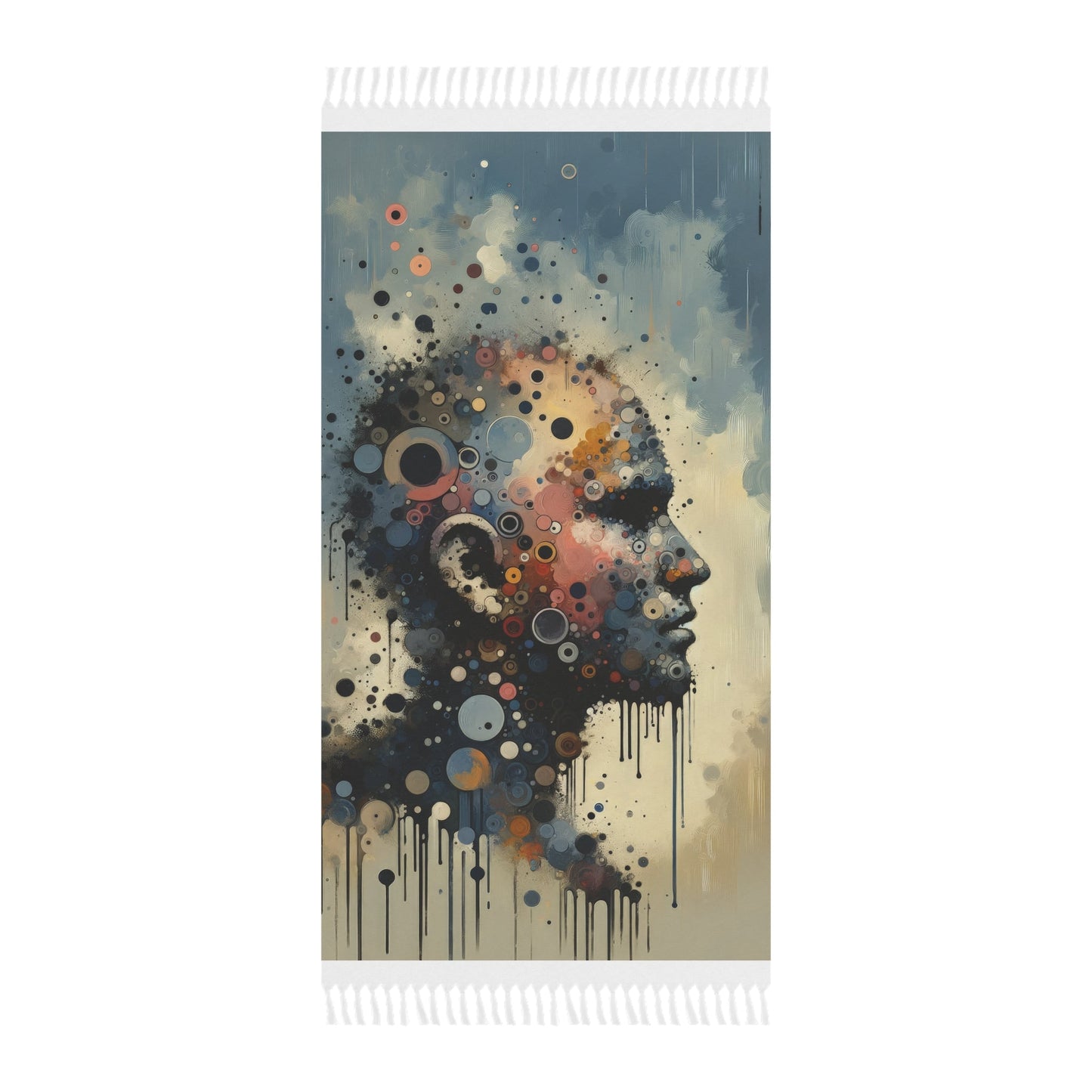 Reflective Tachism Contemplation Boho Beach Cloth - ATUH.ART