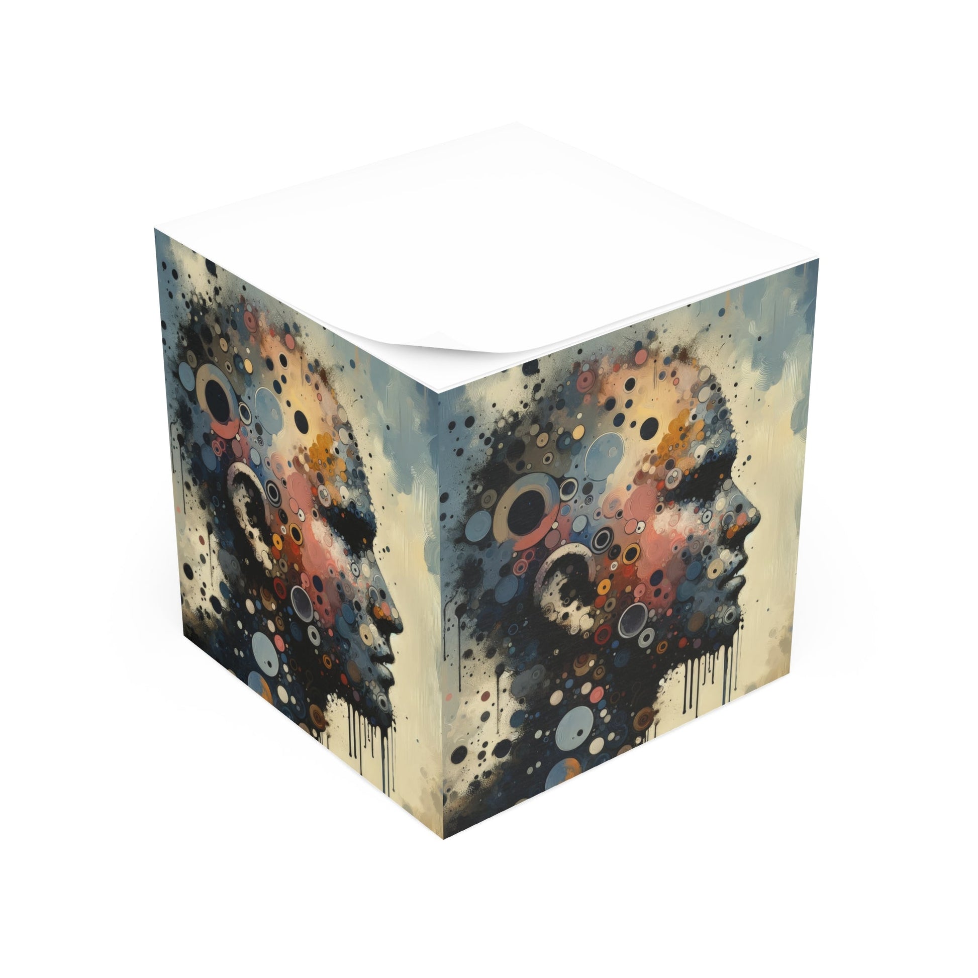 Reflective Tachism Contemplation Note Cube - ATUH.ART