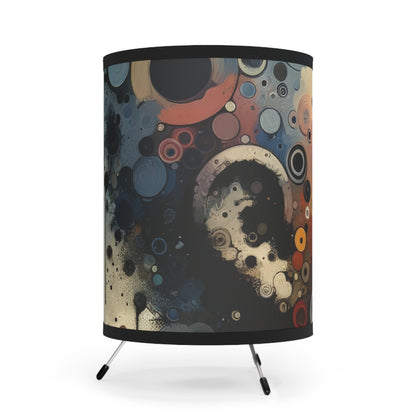 Reflective Tachism Contemplation Tripod Lamp with High-Res Printed Shade, US\CA plug - ATUH.ART