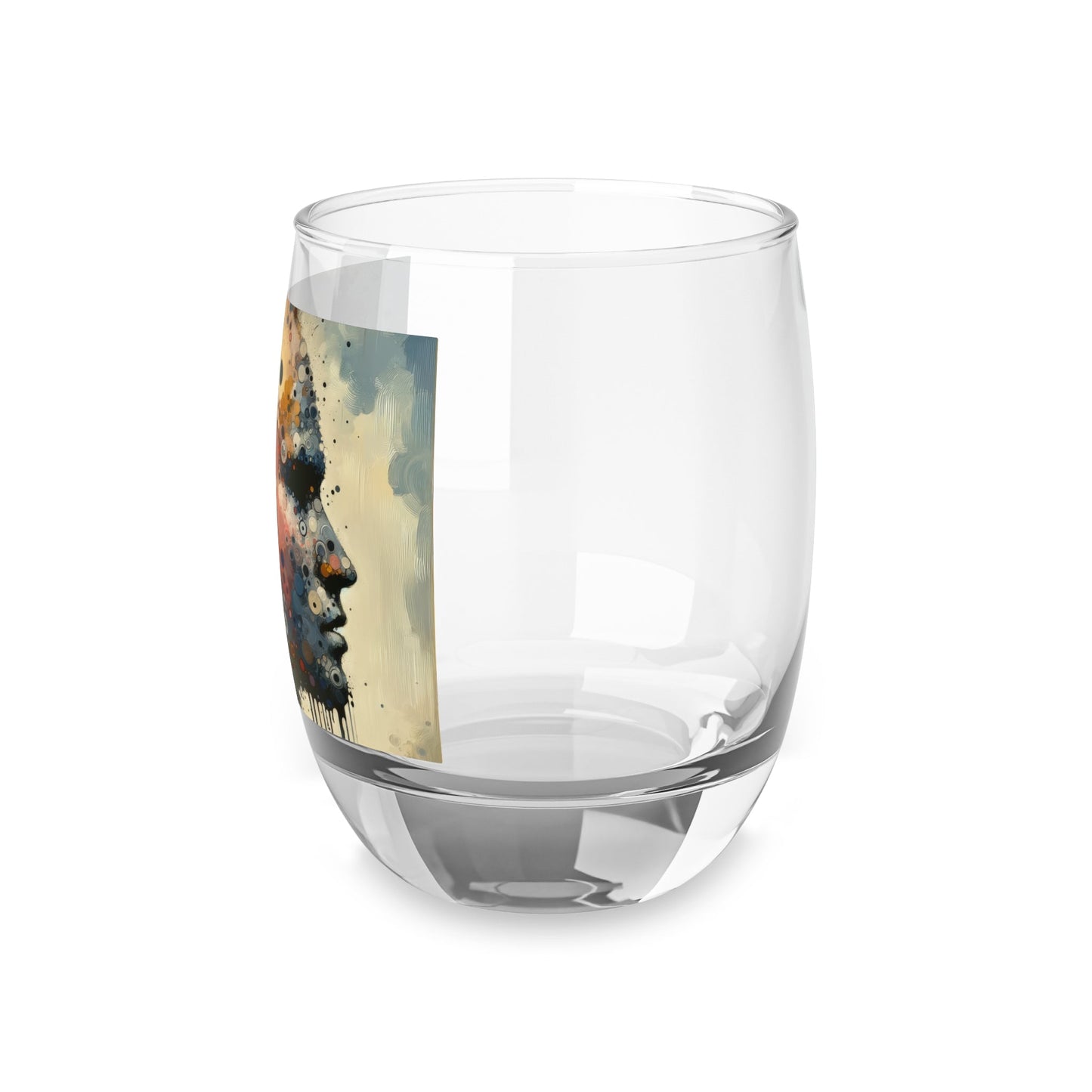 Reflective Tachism Contemplation Whiskey Glass - ATUH.ART