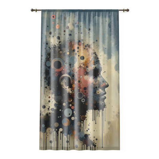 Reflective Tachism Contemplation Window Curtain - ATUH.ART