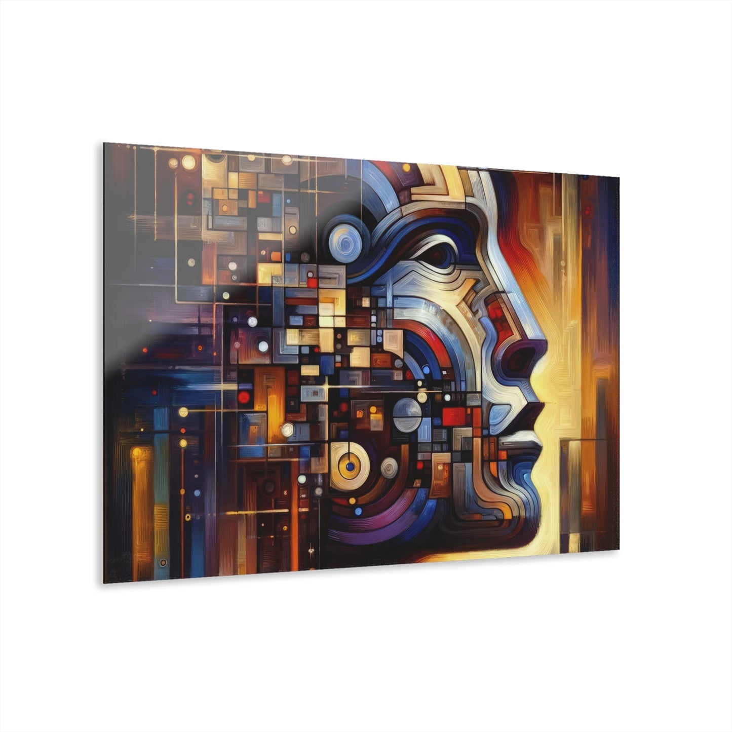 Reflective Tachism Shield Acrylic Prints (French Cleat Hanging) - ATUH.ART