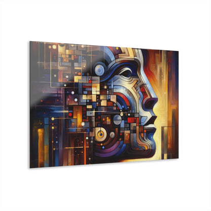 Reflective Tachism Shield Acrylic Prints (French Cleat Hanging) - ATUH.ART