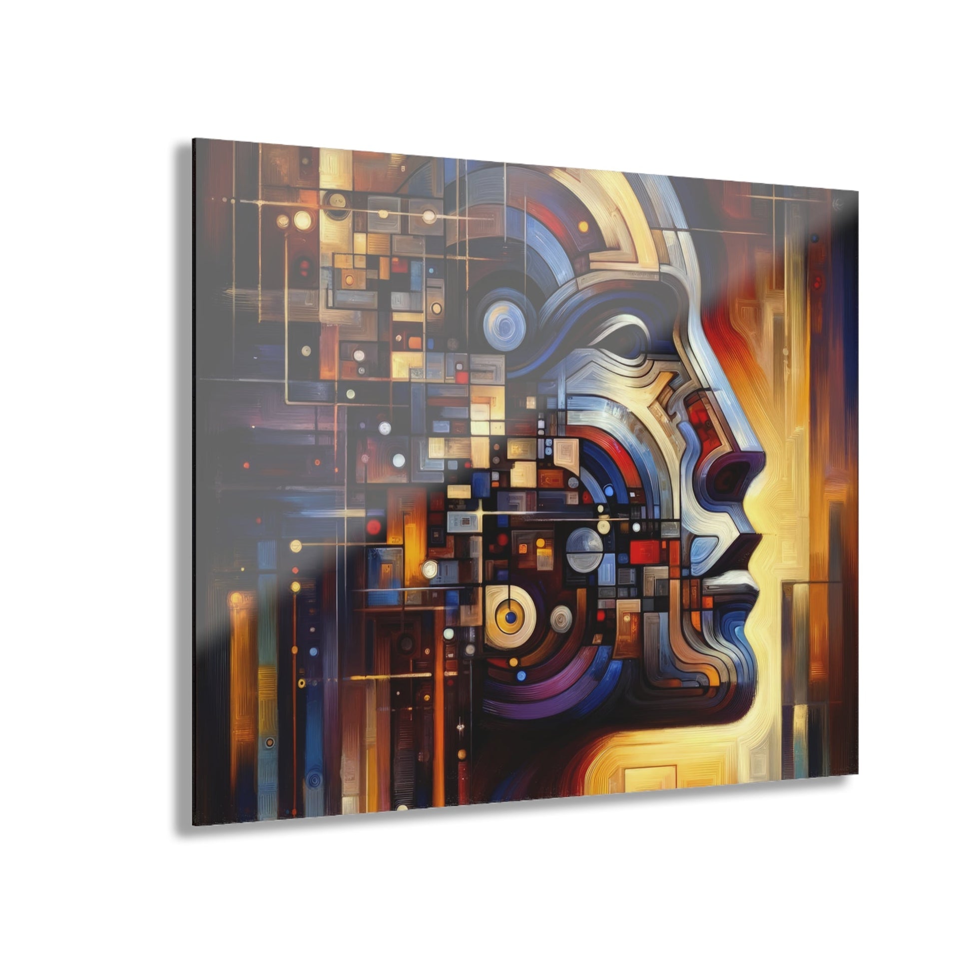 Reflective Tachism Shield Acrylic Prints (French Cleat Hanging) - ATUH.ART