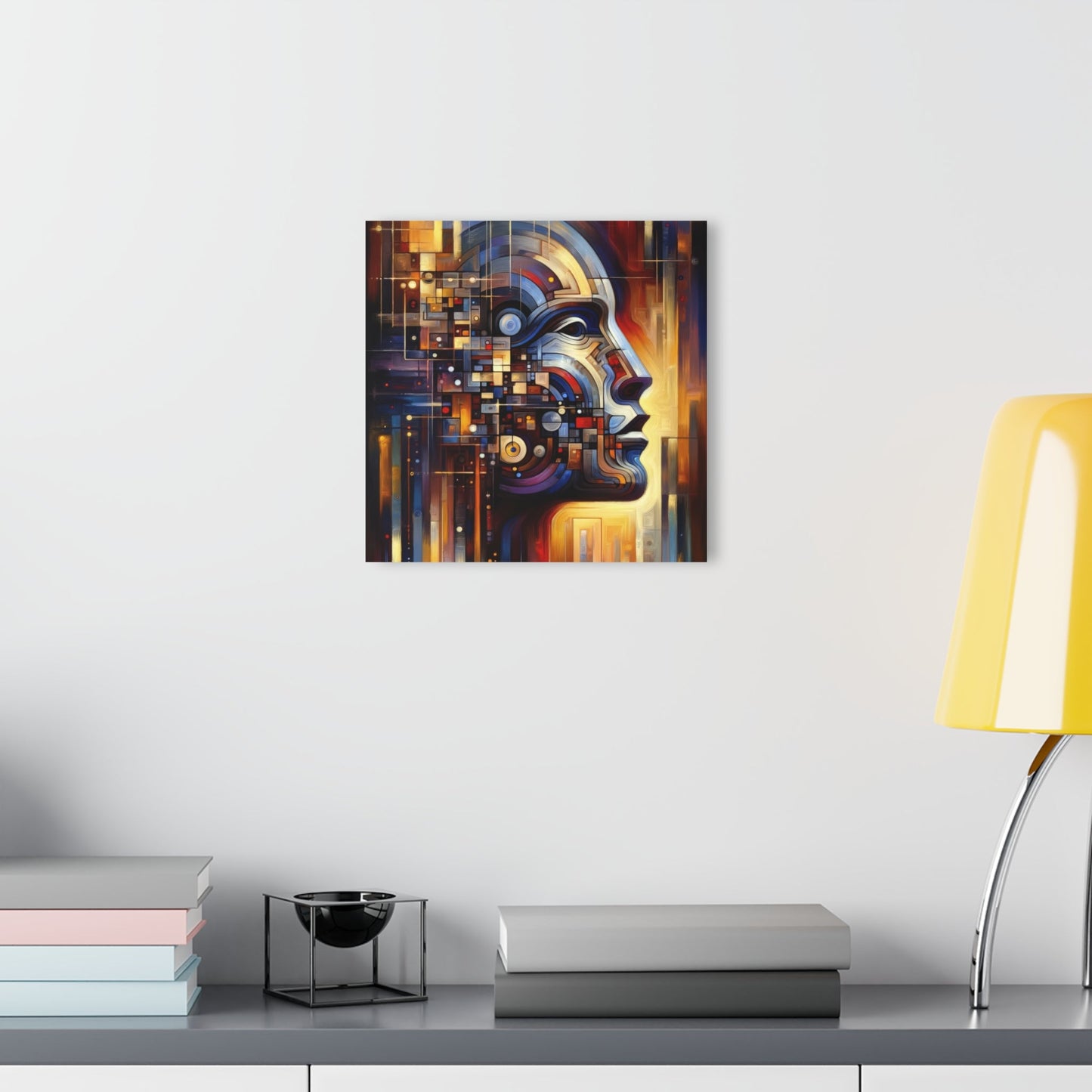 Reflective Tachism Shield Acrylic Prints (French Cleat Hanging) - ATUH.ART