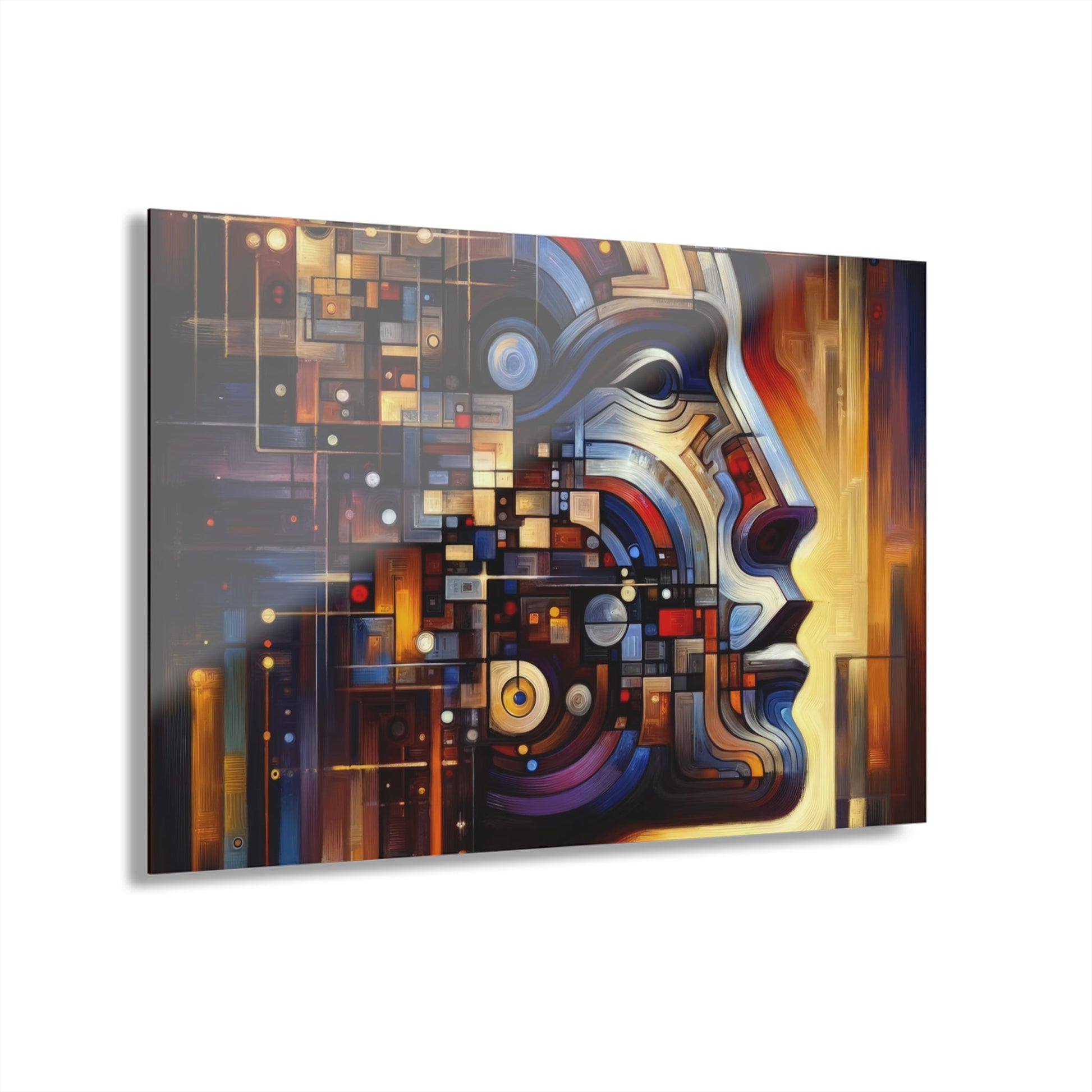 Reflective Tachism Shield Acrylic Prints (French Cleat Hanging) - ATUH.ART