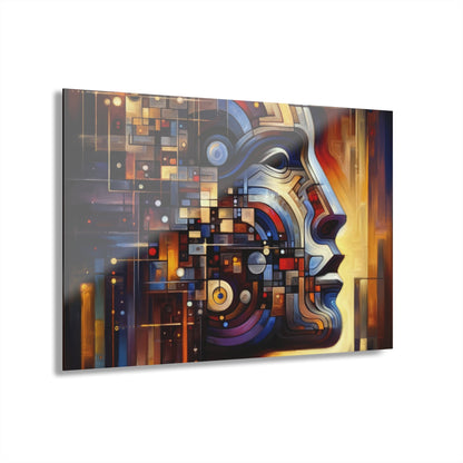 Reflective Tachism Shield Acrylic Prints (French Cleat Hanging) - ATUH.ART