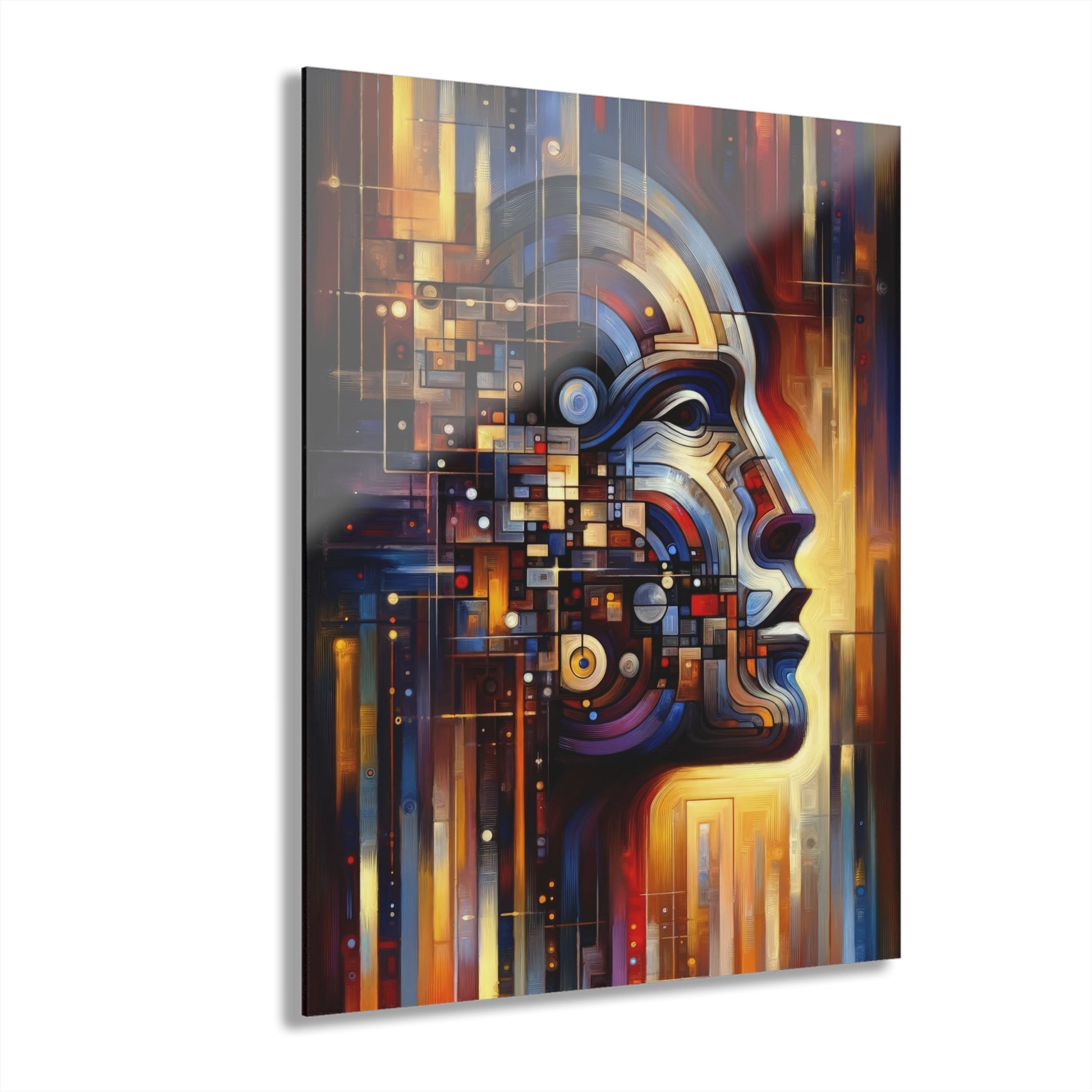 Reflective Tachism Shield Acrylic Prints (French Cleat Hanging) - ATUH.ART