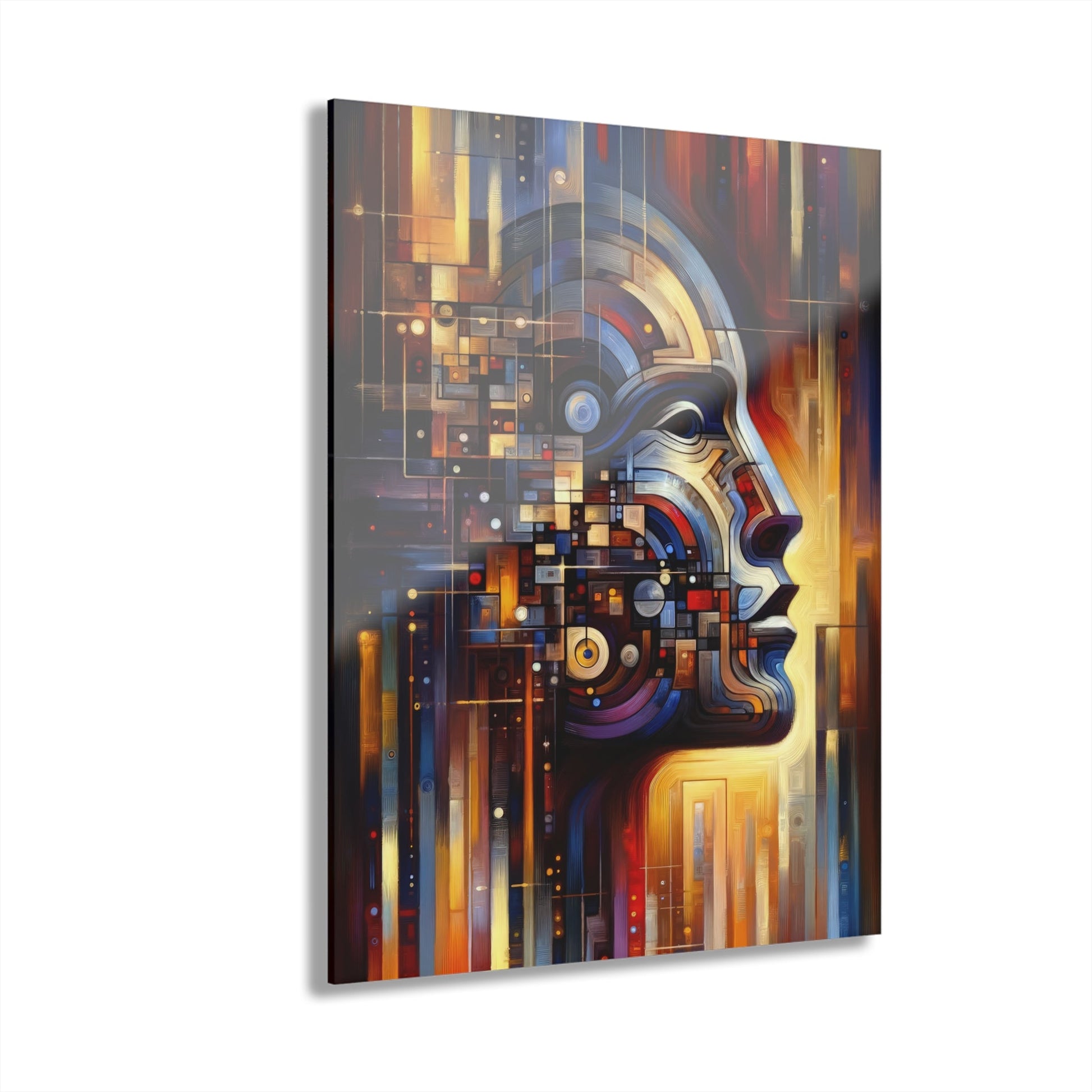 Reflective Tachism Shield Acrylic Prints (French Cleat Hanging) - ATUH.ART