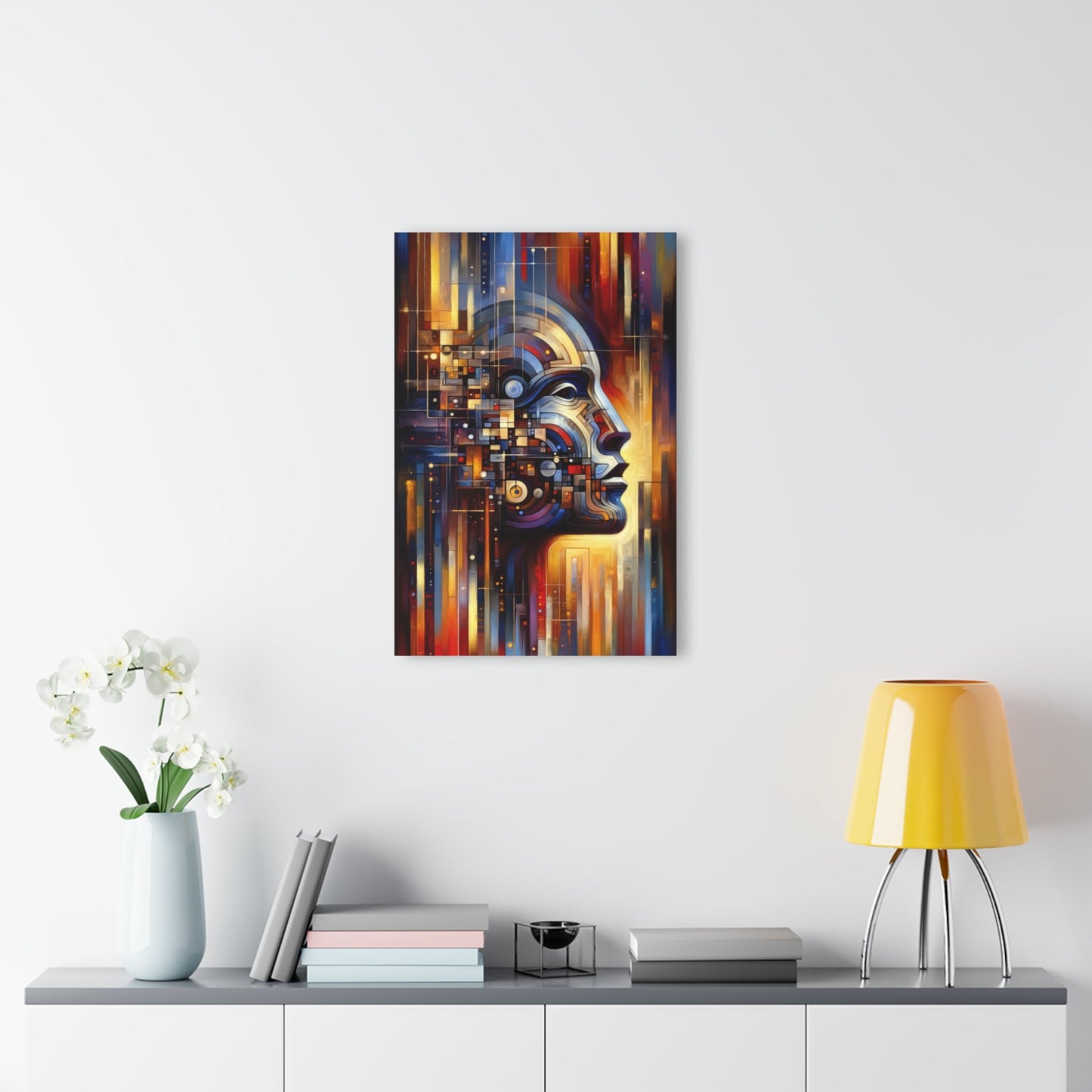 Reflective Tachism Shield Acrylic Prints (French Cleat Hanging) - ATUH.ART