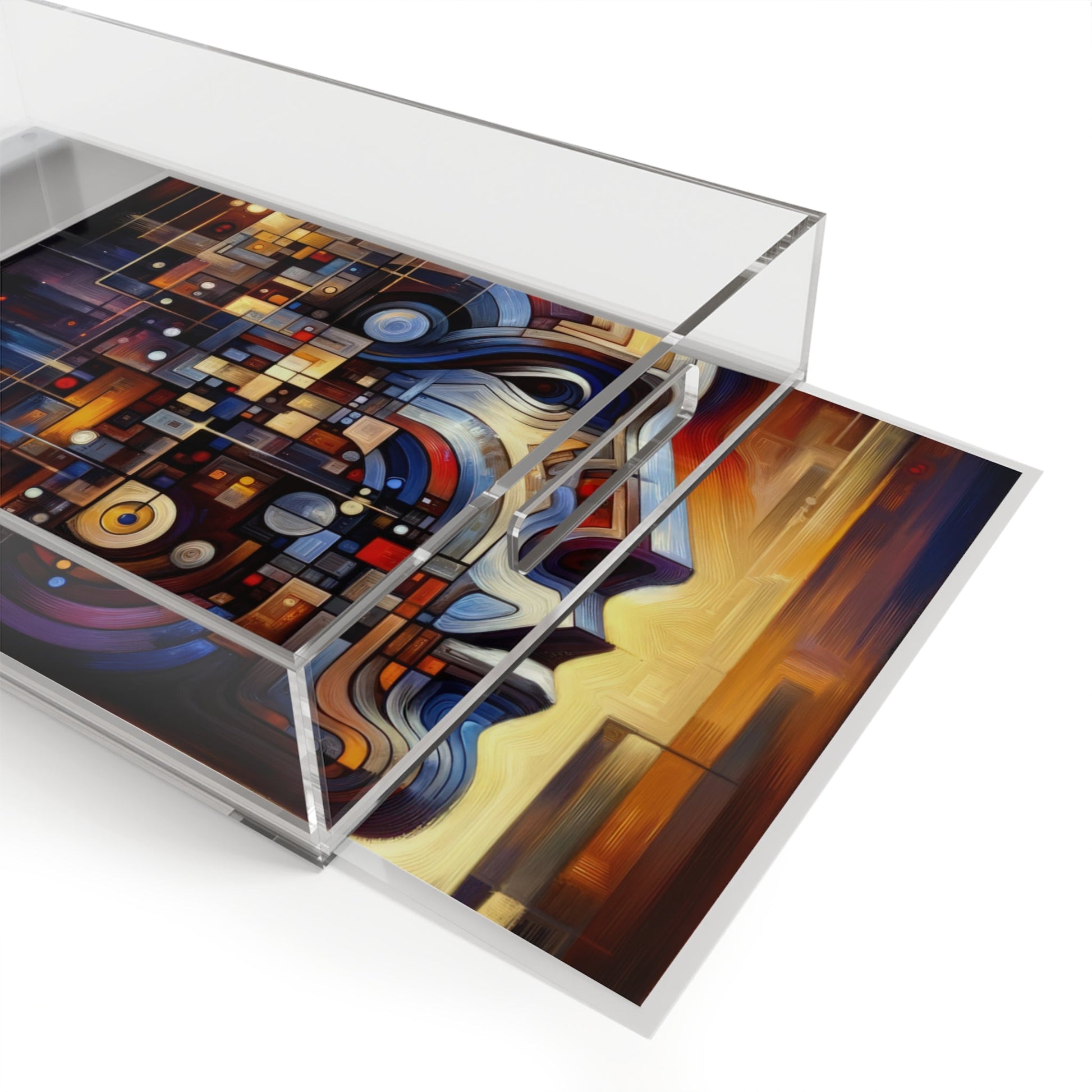Reflective Tachism Shield Acrylic Serving Tray - ATUH.ART