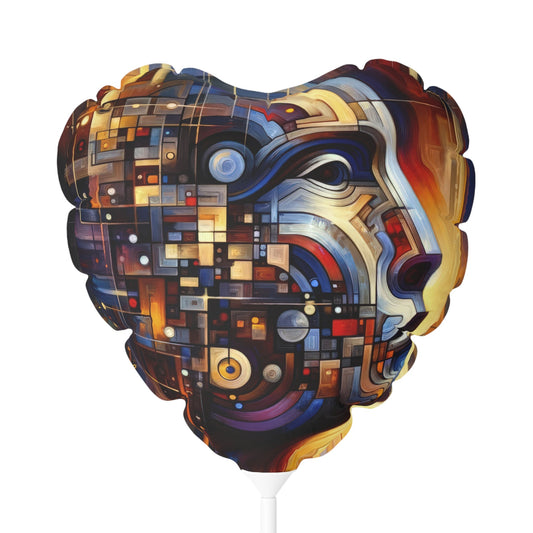 Reflective Tachism Shield Balloon (Round and Heart-shaped), 11" - ATUH.ART