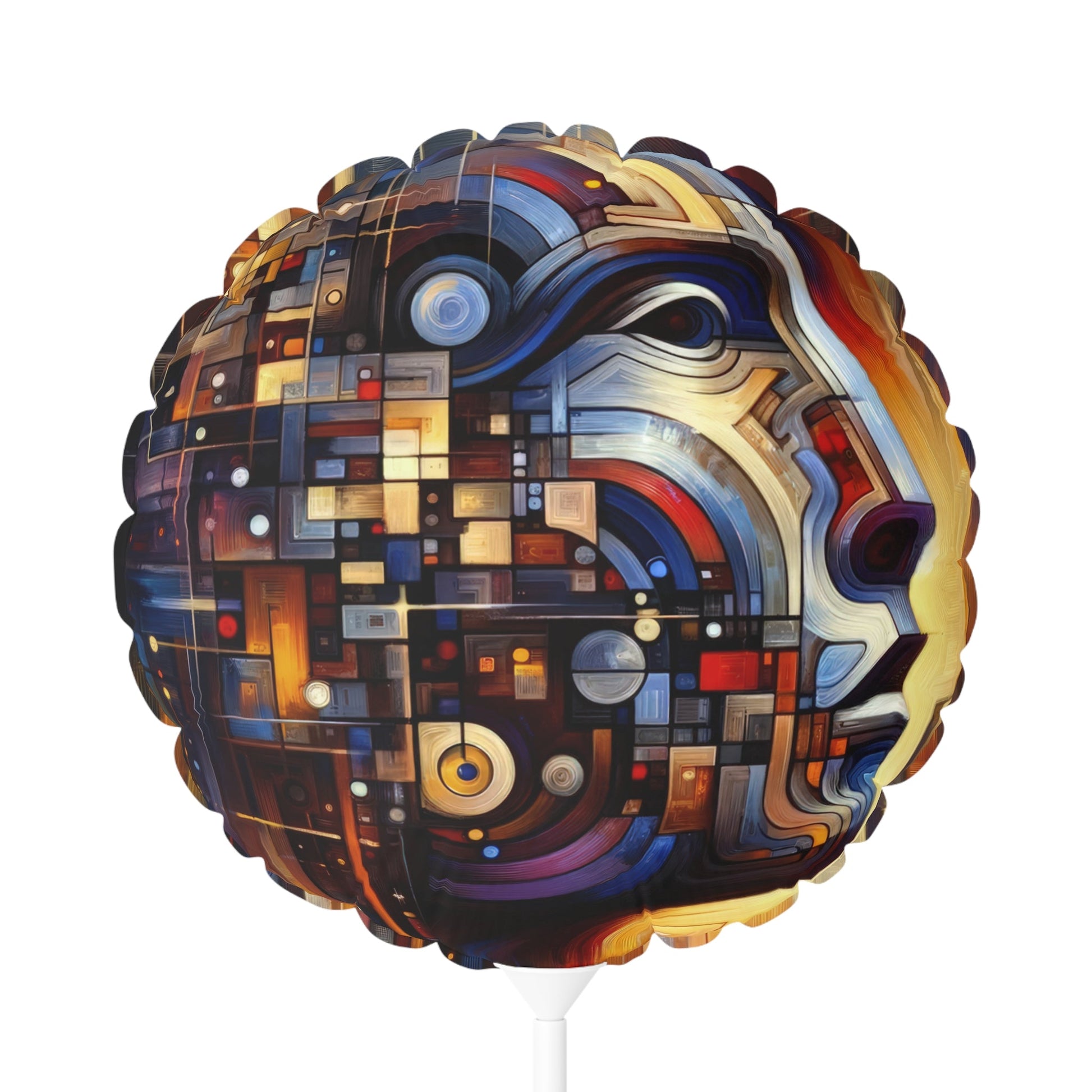 Reflective Tachism Shield Balloon (Round and Heart-shaped), 11" - ATUH.ART