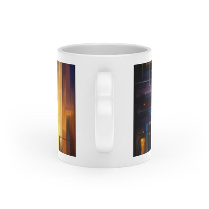 Reflective Tachism Shield Heart-Shaped Mug - ATUH.ART