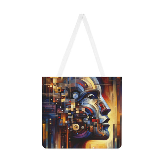 Reflective Tachism Shield Shoulder Tote Bag (AOP) - ATUH.ART