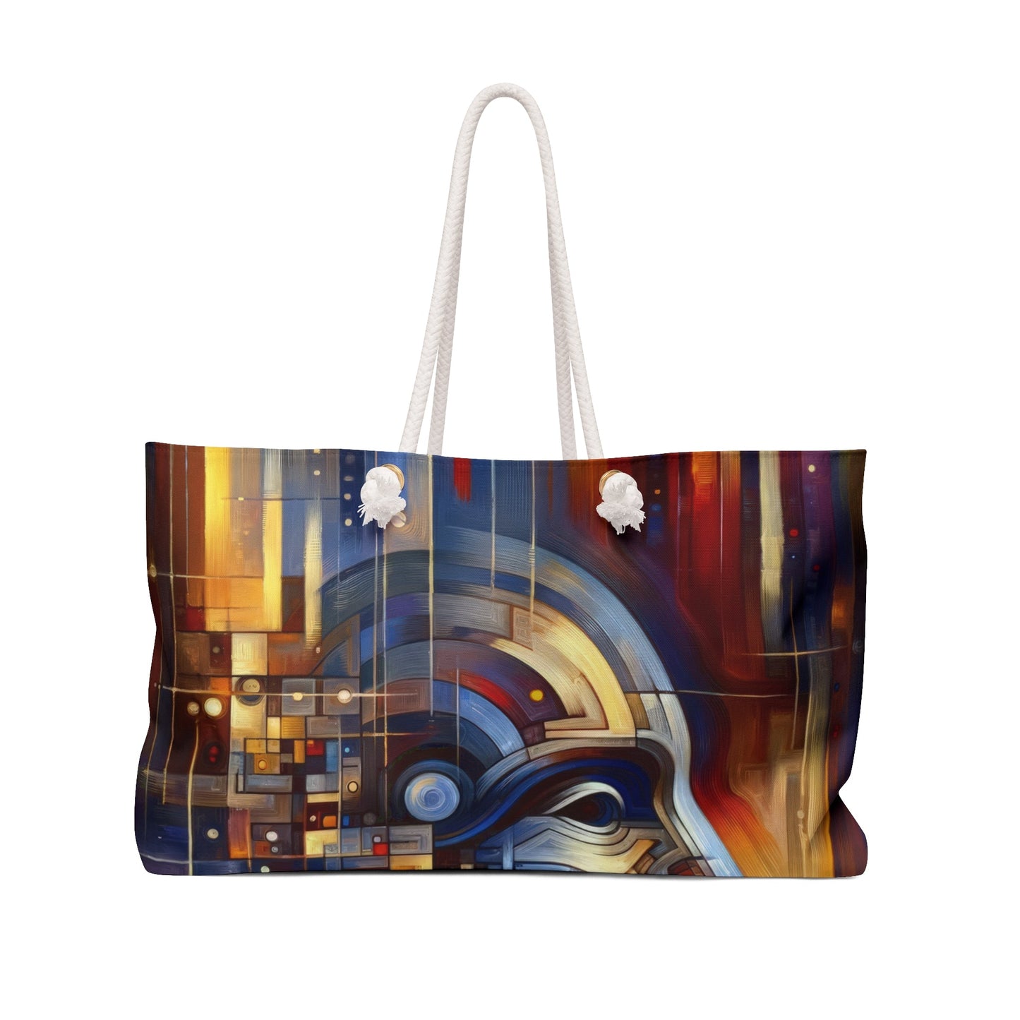 Reflective Tachism Shield Weekender Bag - ATUH.ART