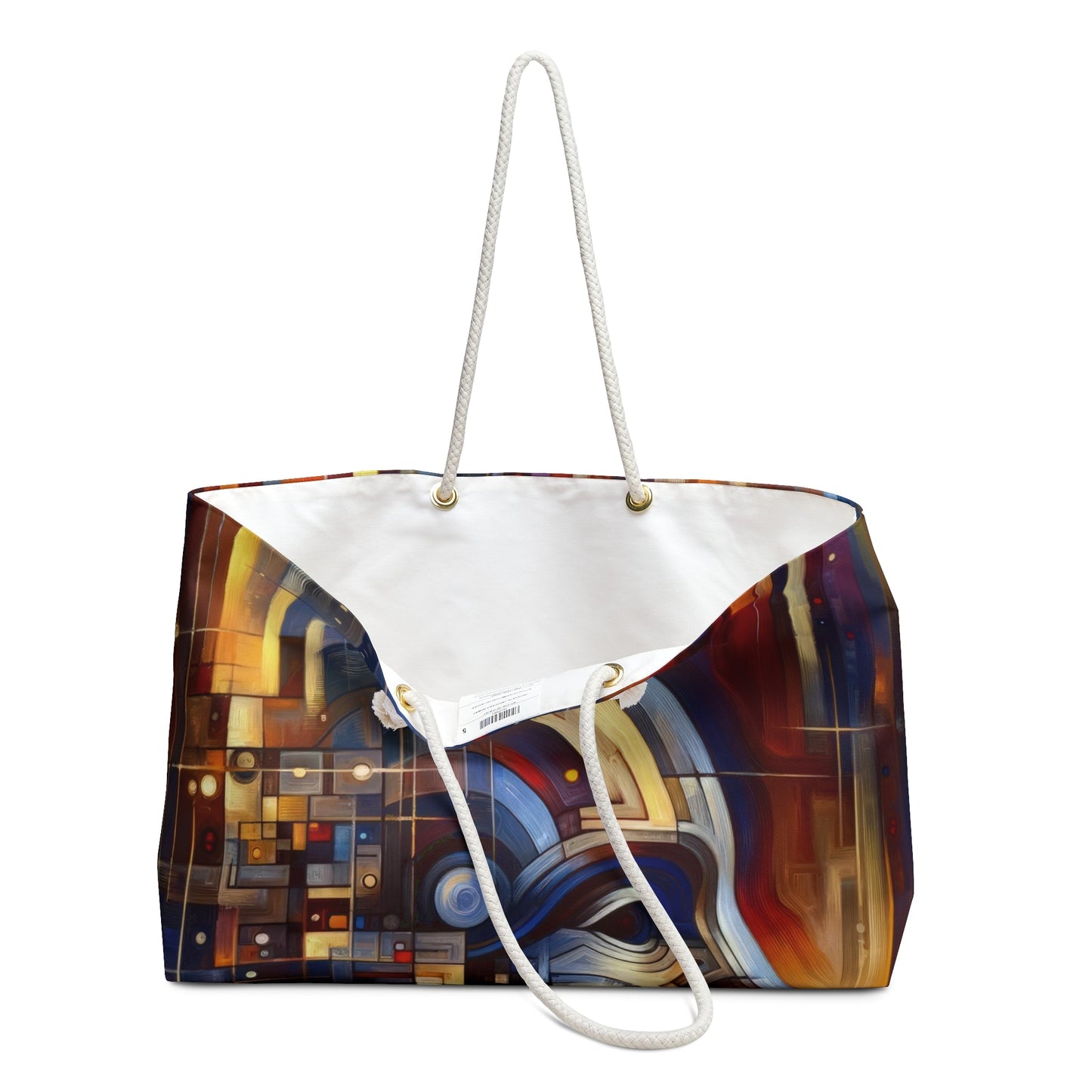 Reflective Tachism Shield Weekender Bag - ATUH.ART