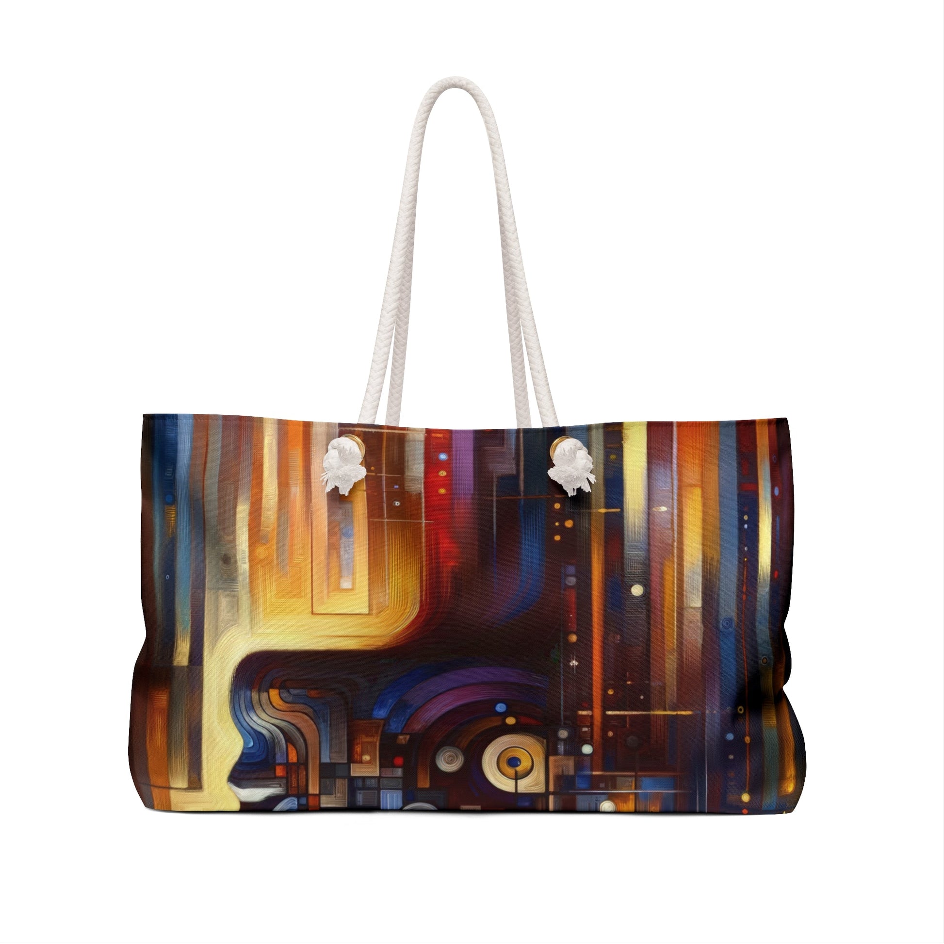 Reflective Tachism Shield Weekender Bag - ATUH.ART