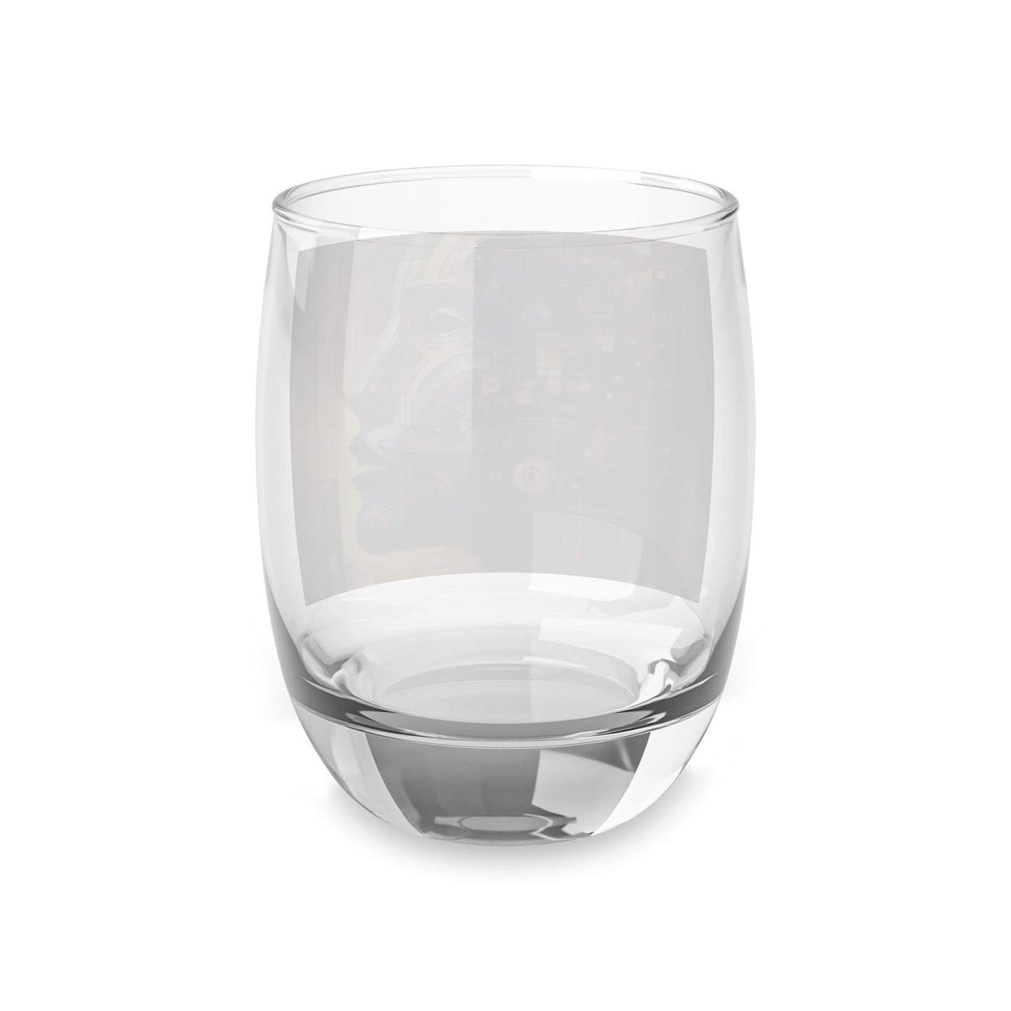 Reflective Tachism Shield Whiskey Glass - ATUH.ART