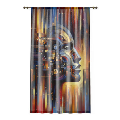 Reflective Tachism Shield Window Curtain - ATUH.ART