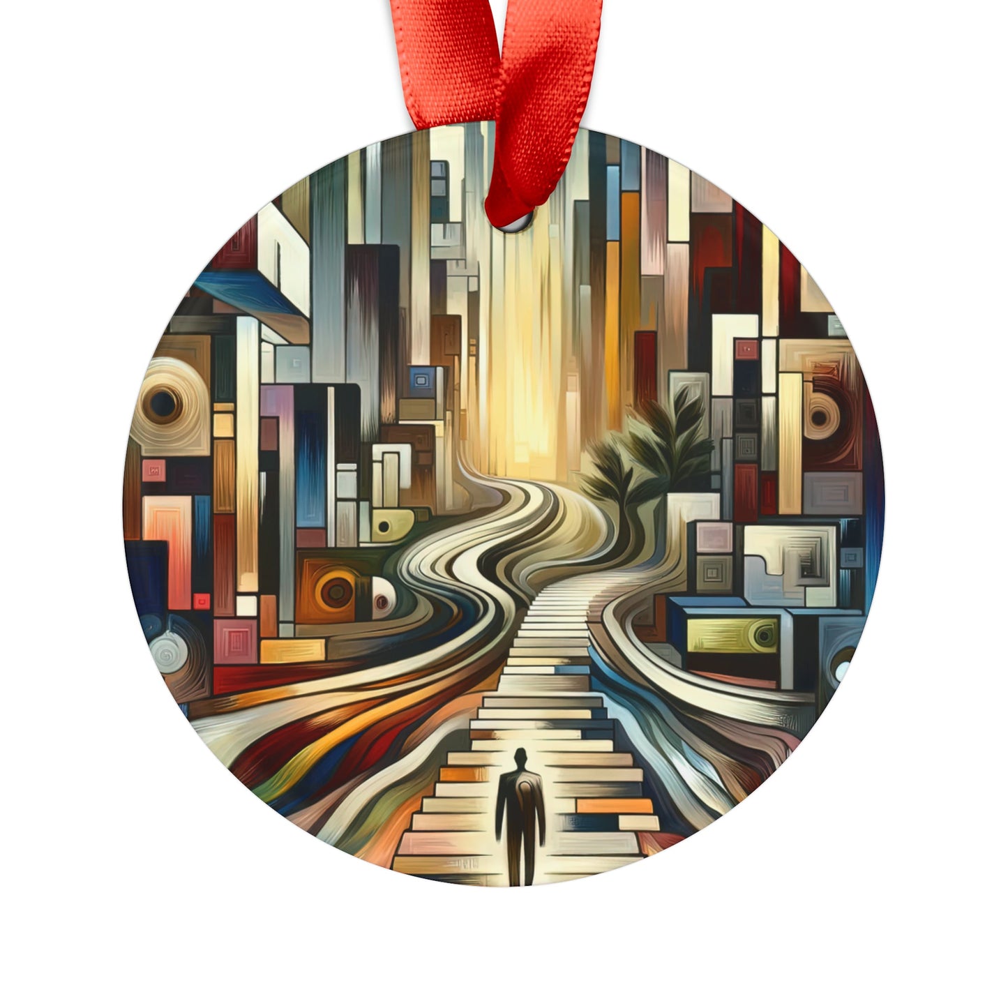 Relatable Journey Abstraction Acrylic Ornament with Ribbon - ATUH.ART