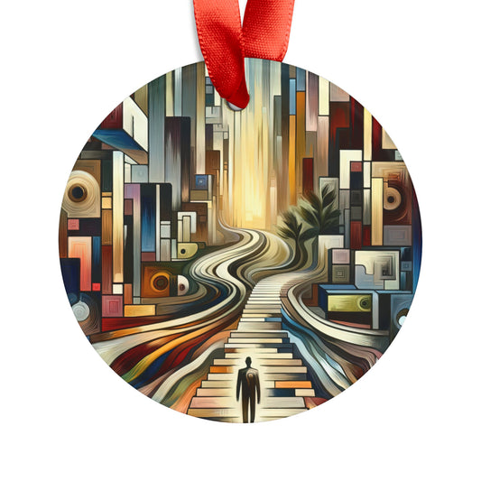 Relatable Journey Abstraction Acrylic Ornament with Ribbon - ATUH.ART