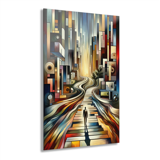 Relatable Journey Abstraction Acrylic Prints (French Cleat Hanging) - ATUH.ART
