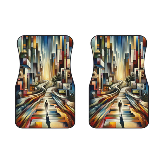 Relatable Journey Abstraction Car Mats (2x Front) - ATUH.ART