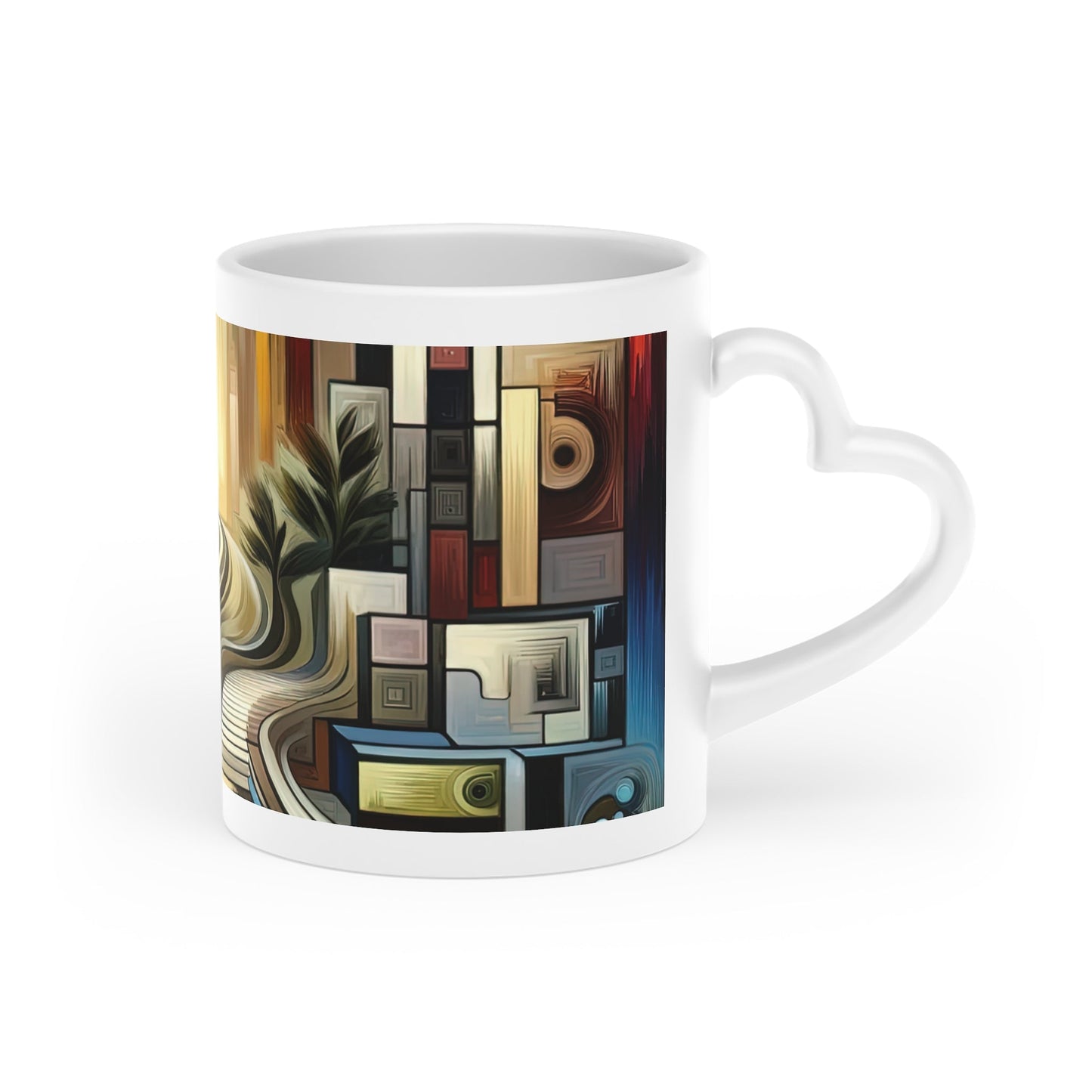 Relatable Journey Abstraction Heart-Shaped Mug - ATUH.ART