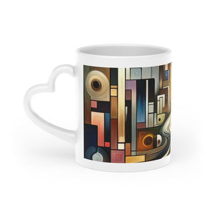 Relatable Journey Abstraction Heart-Shaped Mug - ATUH.ART