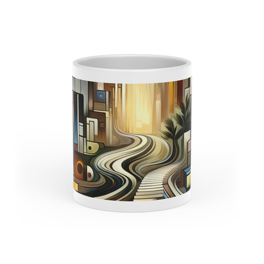 Relatable Journey Abstraction Heart-Shaped Mug - ATUH.ART