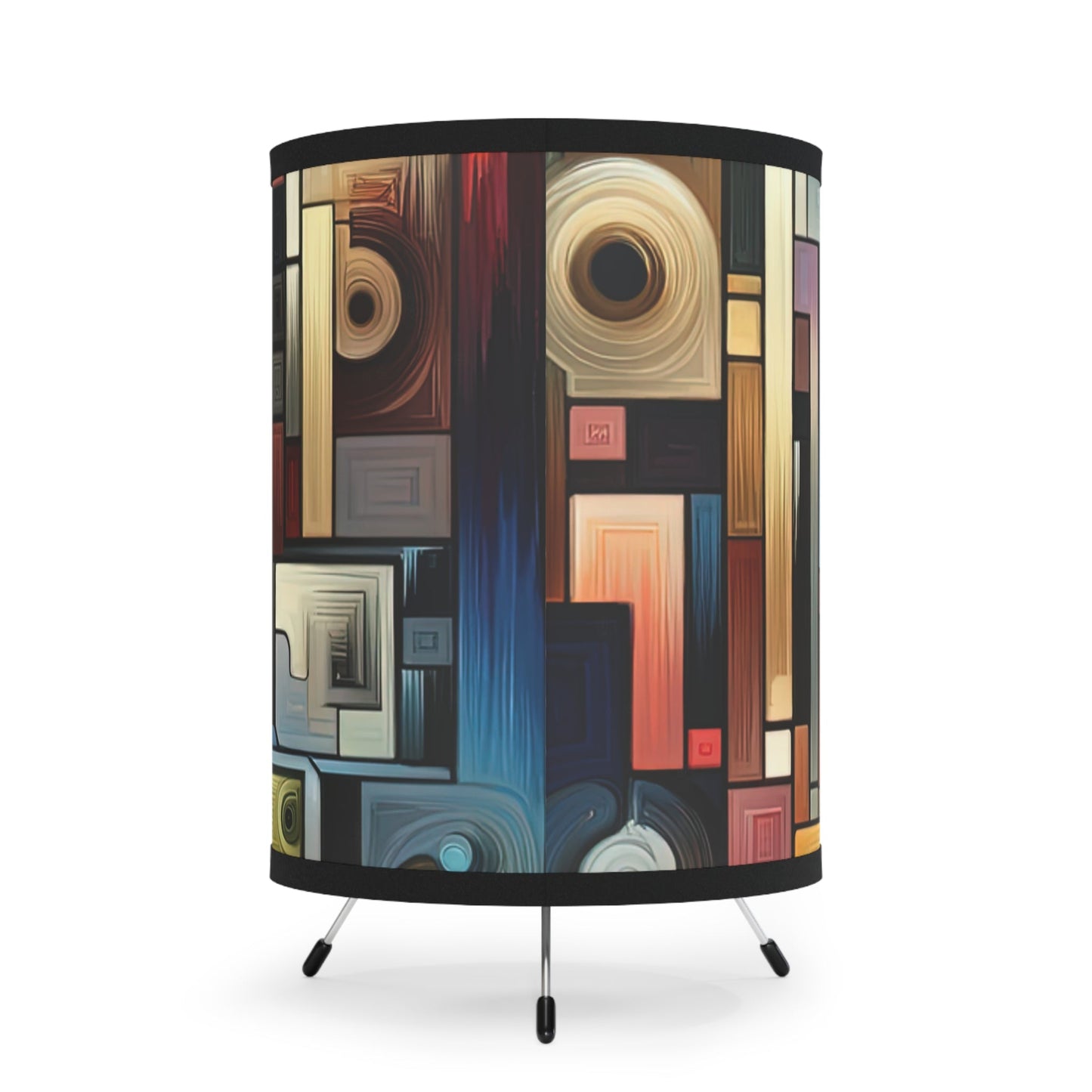 Relatable Journey Abstraction Tripod Lamp with High-Res Printed Shade, US\CA plug - ATUH.ART