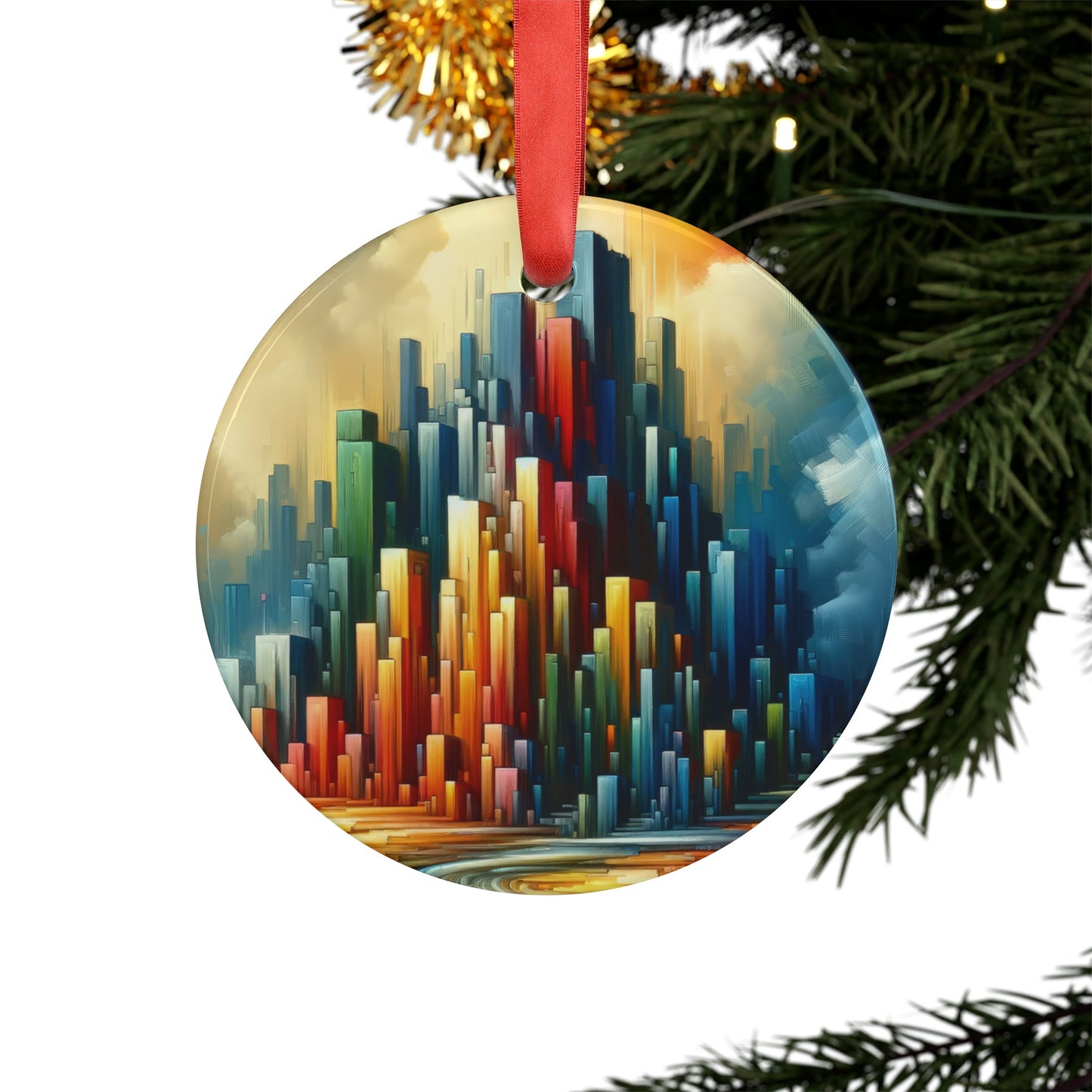 Resolute Fortress Metamorphosis Acrylic Ornament with Ribbon - ATUH.ART