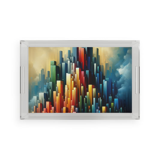 Resolute Fortress Metamorphosis Acrylic Serving Tray - ATUH.ART