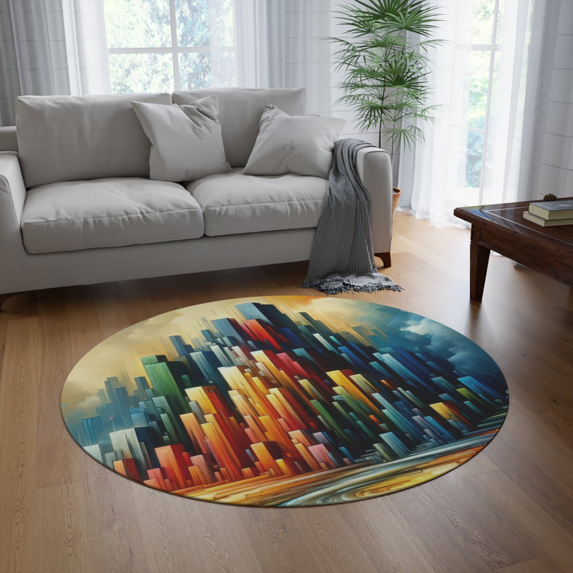 Resolute Fortress Metamorphosis Round Rug - ATUH.ART