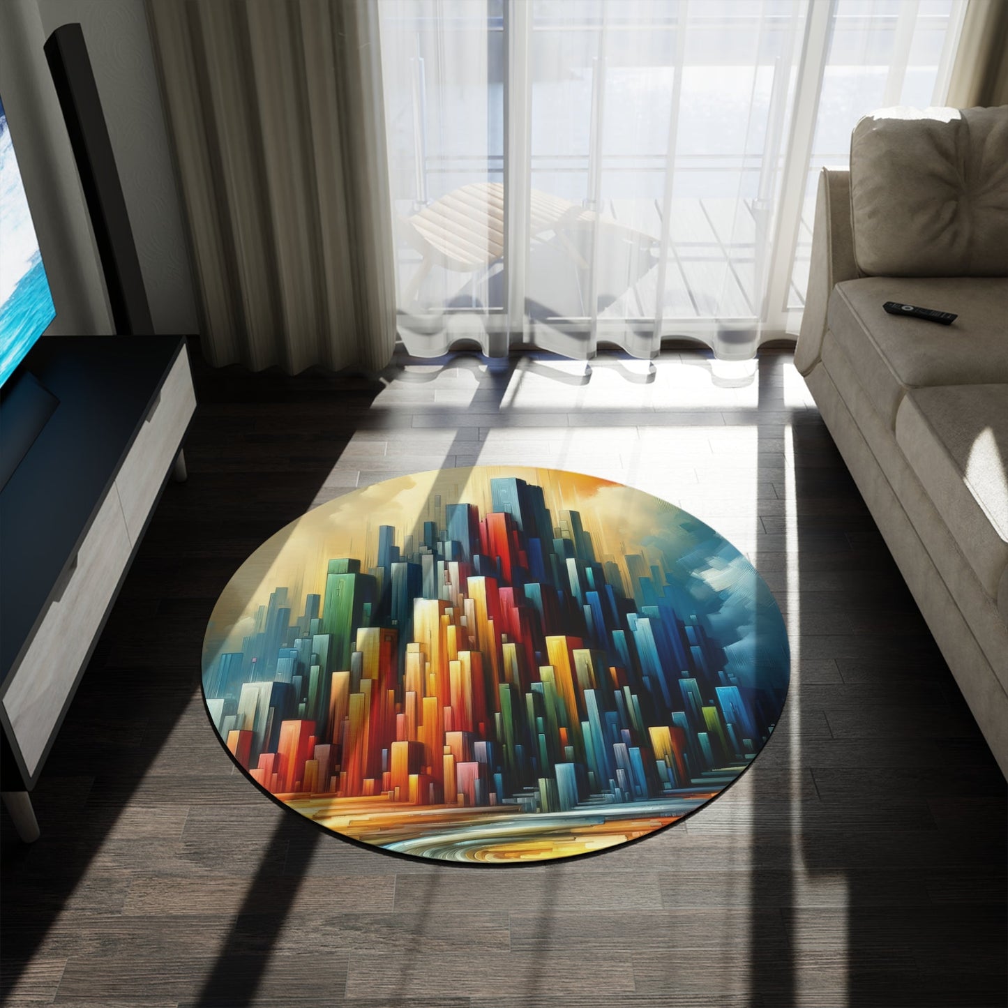 Resolute Fortress Metamorphosis Round Rug - ATUH.ART