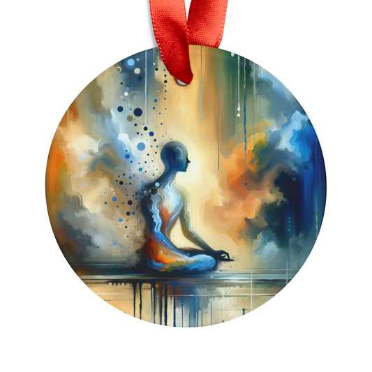 Resonance Abstract Healing Acrylic Ornament with Ribbon - ATUH.ART