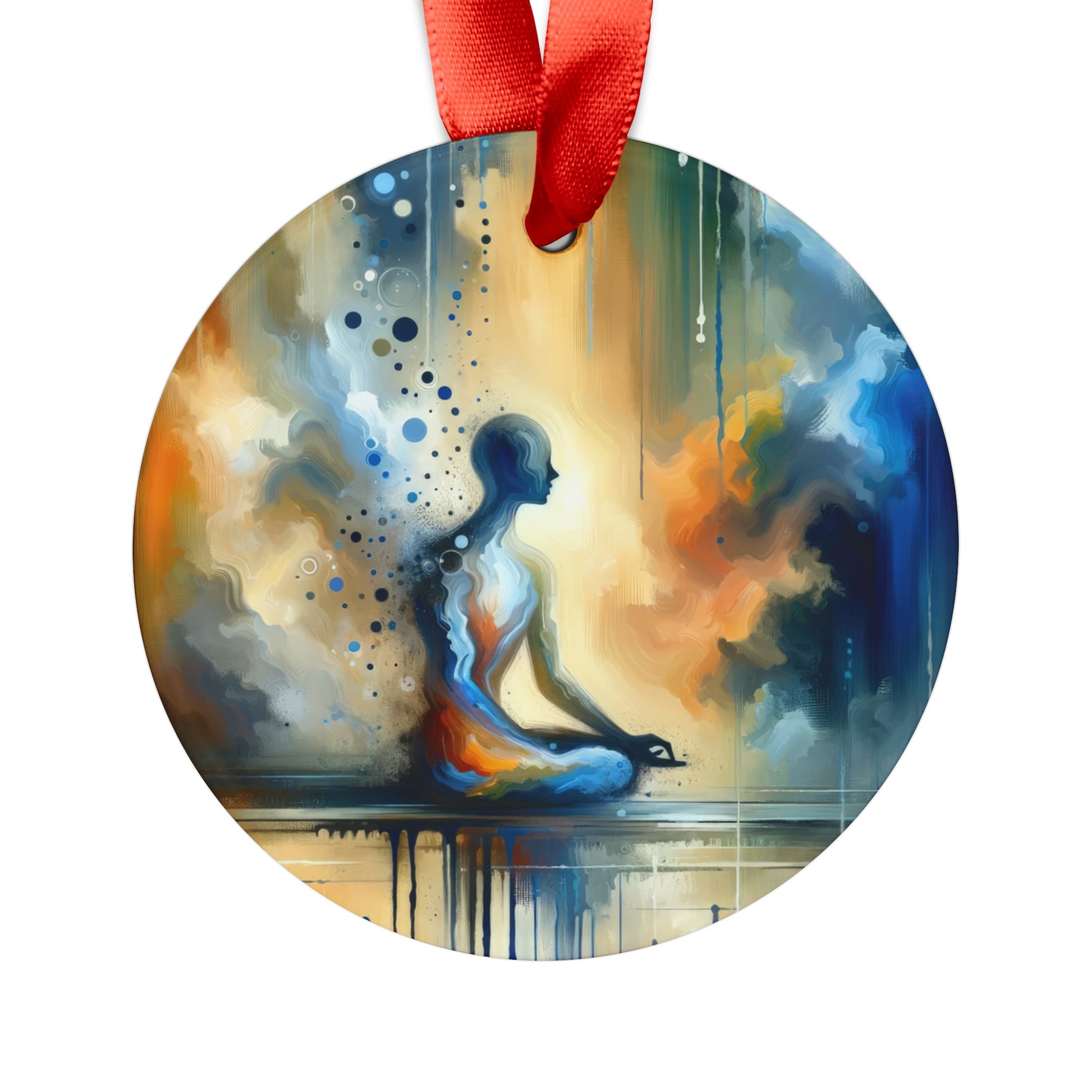 Resonance Abstract Healing Acrylic Ornament with Ribbon - ATUH.ART