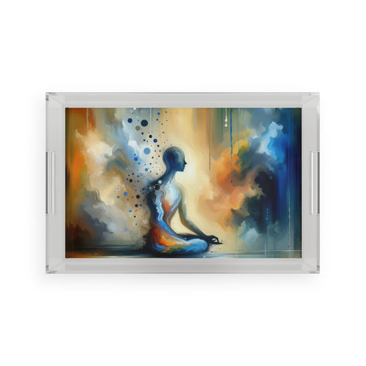 Resonance Abstract Healing Acrylic Serving Tray - ATUH.ART