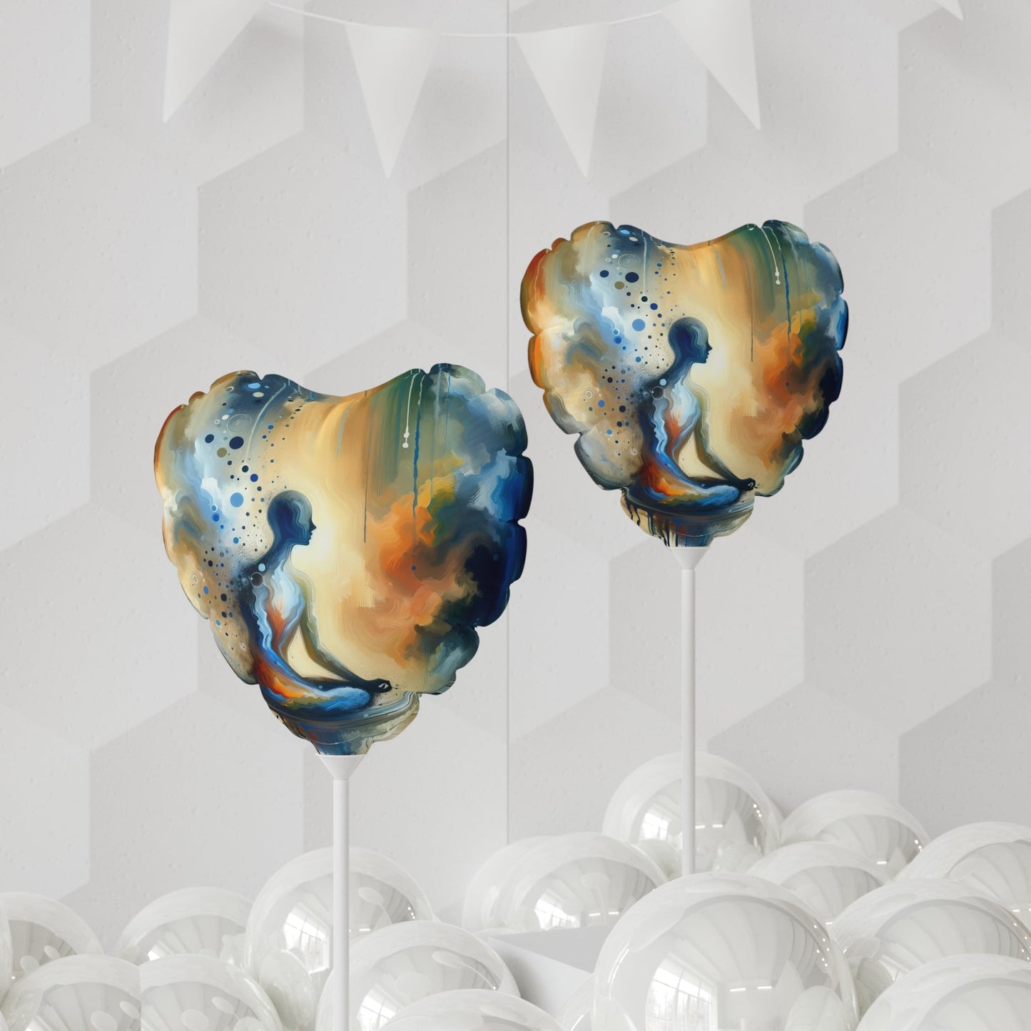 Resonance Abstract Healing Balloon (Round and Heart-shaped), 11" - ATUH.ART