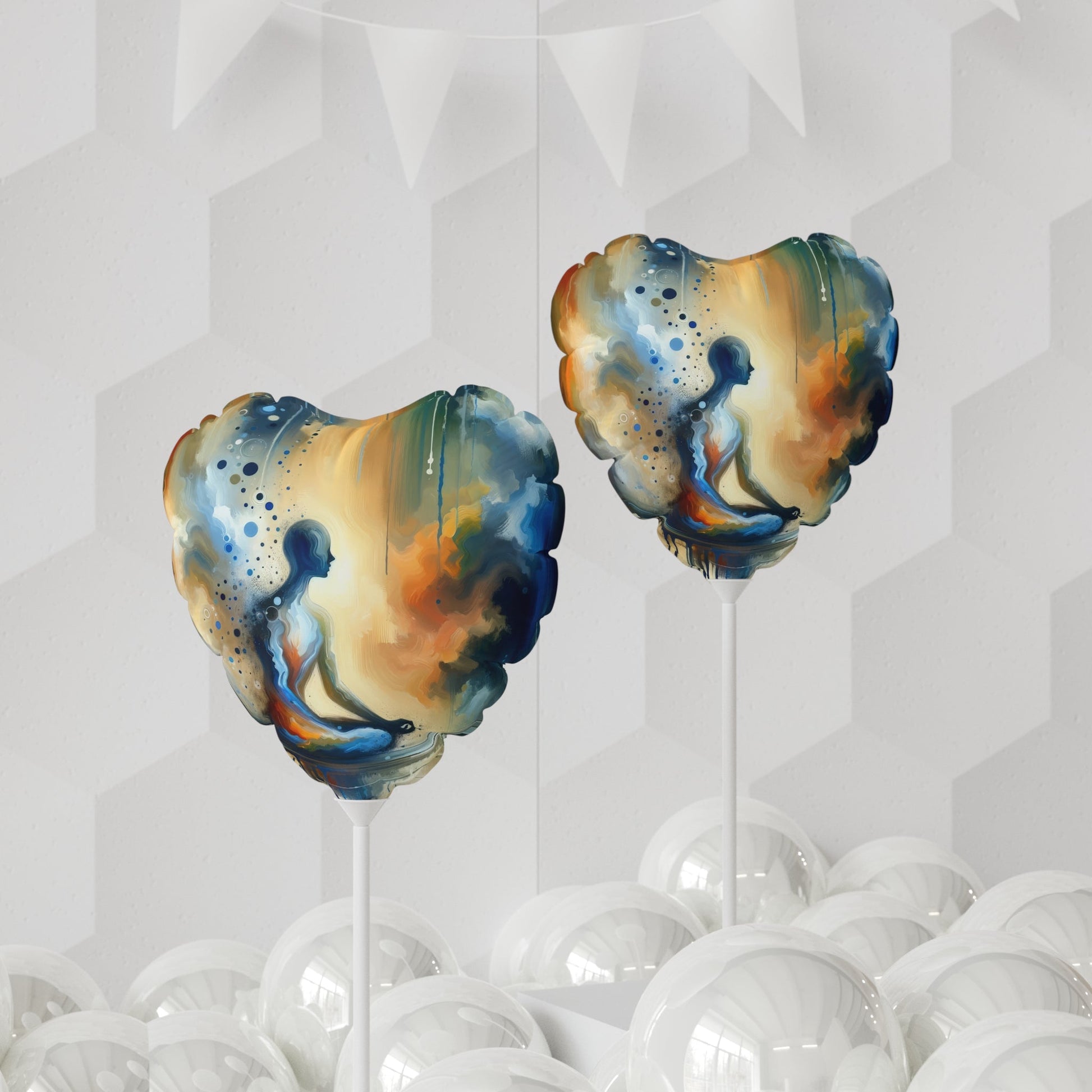 Resonance Abstract Healing Balloon (Round and Heart-shaped), 11" - ATUH.ART