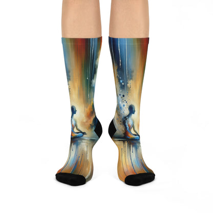 Resonance Abstract Healing Cushioned Crew Socks - ATUH.ART