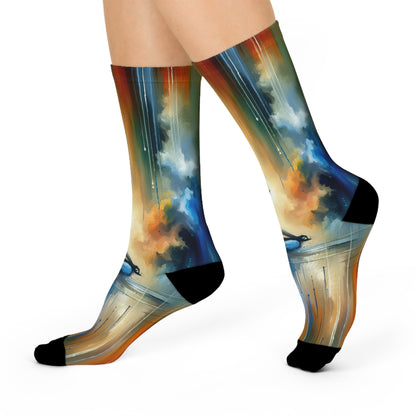 Resonance Abstract Healing Cushioned Crew Socks - ATUH.ART