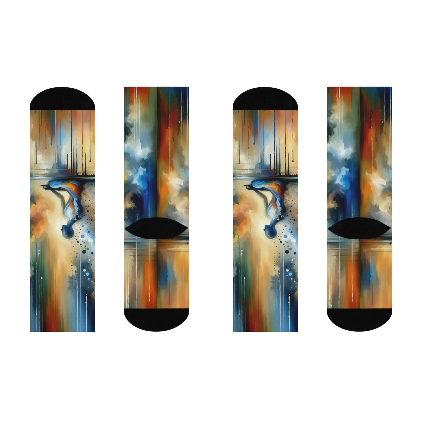 Resonance Abstract Healing Cushioned Crew Socks - ATUH.ART