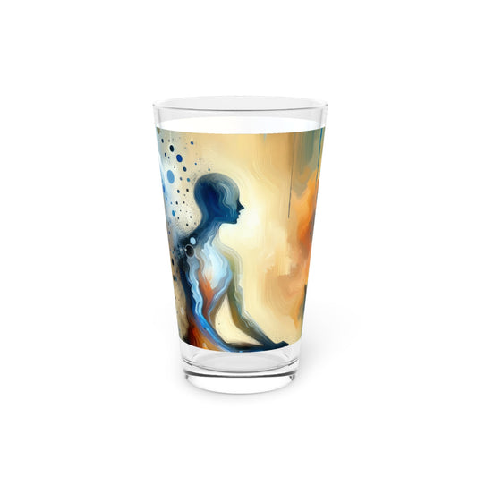 Resonance Abstract Healing Pint Glass, 16oz - ATUH.ART