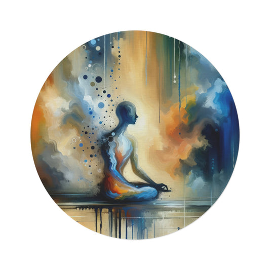 Resonance Abstract Healing Round Rug - ATUH.ART
