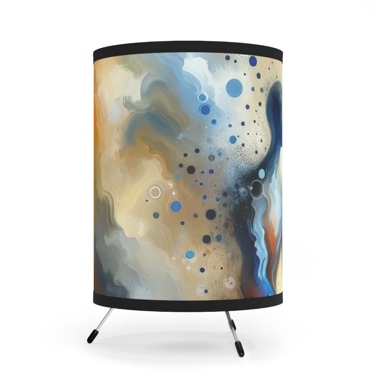 Resonance Abstract Healing Tripod Lamp with High-Res Printed Shade, US\CA plug - ATUH.ART