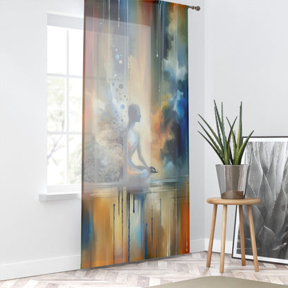 Resonance Abstract Healing Window Curtain - ATUH.ART