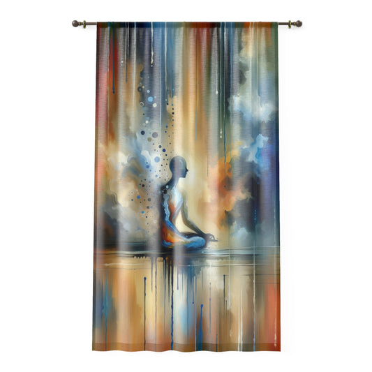 Resonance Abstract Healing Window Curtain - ATUH.ART